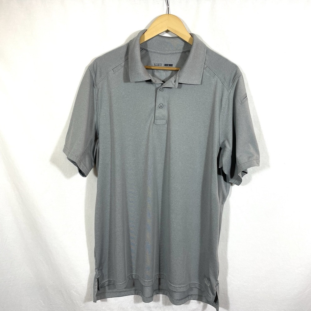 511 Tactical Polo Shirt Mens Large L Gray Performance Stretch